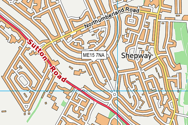 ME15 7NA map - OS VectorMap District (Ordnance Survey)