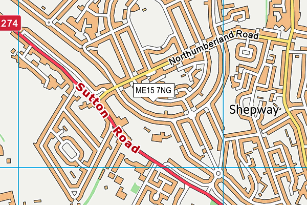 ME15 7NG map - OS VectorMap District (Ordnance Survey)