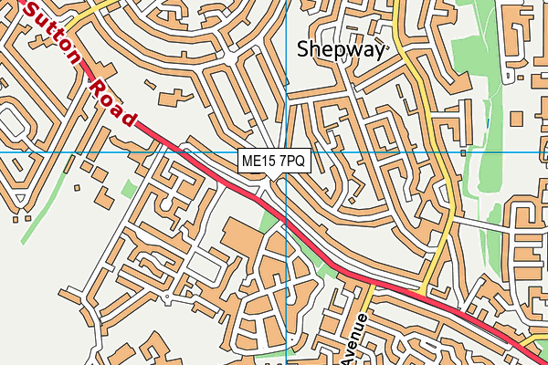 ME15 7PQ map - OS VectorMap District (Ordnance Survey)