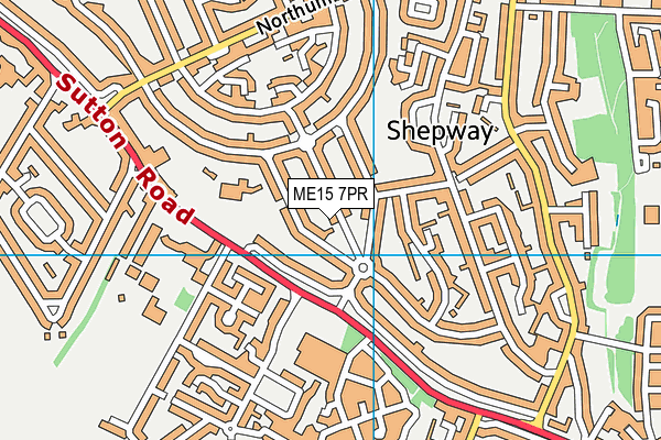 ME15 7PR map - OS VectorMap District (Ordnance Survey)