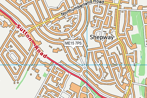 ME15 7PS map - OS VectorMap District (Ordnance Survey)