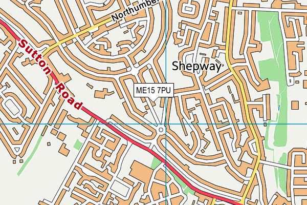 ME15 7PU map - OS VectorMap District (Ordnance Survey)