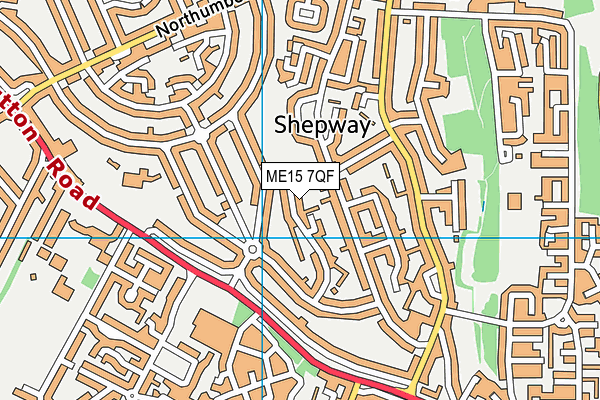 ME15 7QF map - OS VectorMap District (Ordnance Survey)