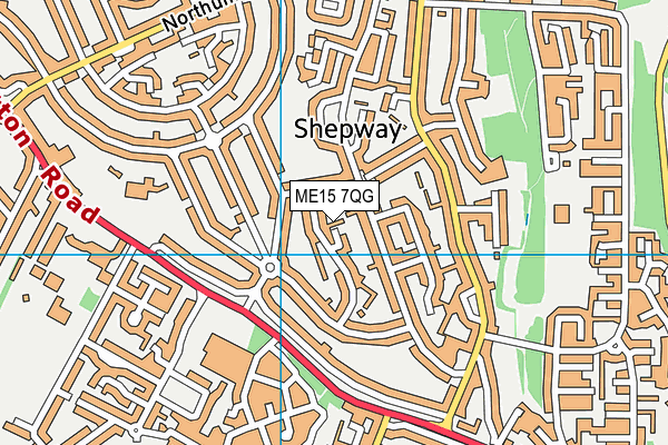 ME15 7QG map - OS VectorMap District (Ordnance Survey)