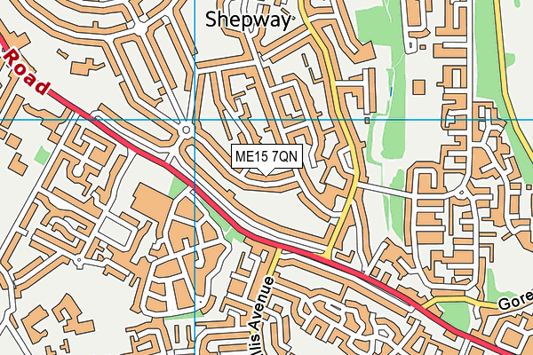 ME15 7QN map - OS VectorMap District (Ordnance Survey)