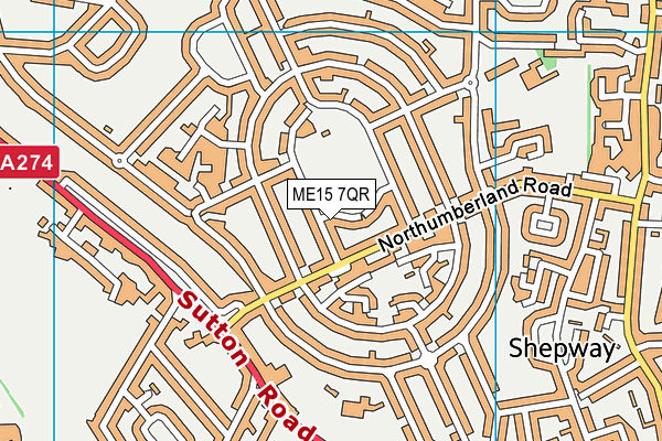 ME15 7QR map - OS VectorMap District (Ordnance Survey)