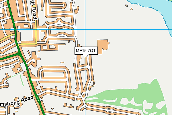 ME15 7QT map - OS VectorMap District (Ordnance Survey)