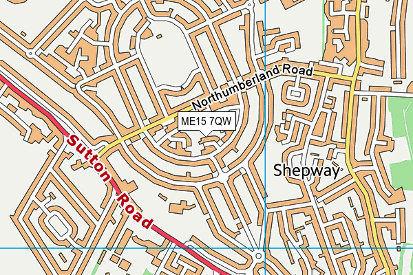 ME15 7QW map - OS VectorMap District (Ordnance Survey)