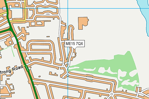 ME15 7QX map - OS VectorMap District (Ordnance Survey)