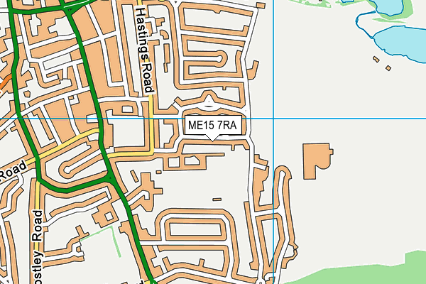 ME15 7RA map - OS VectorMap District (Ordnance Survey)