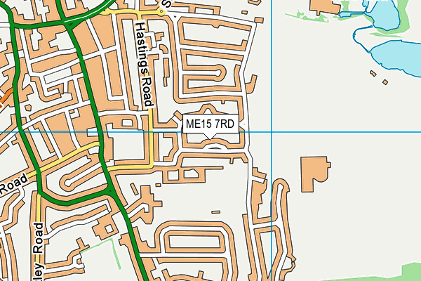 ME15 7RD map - OS VectorMap District (Ordnance Survey)