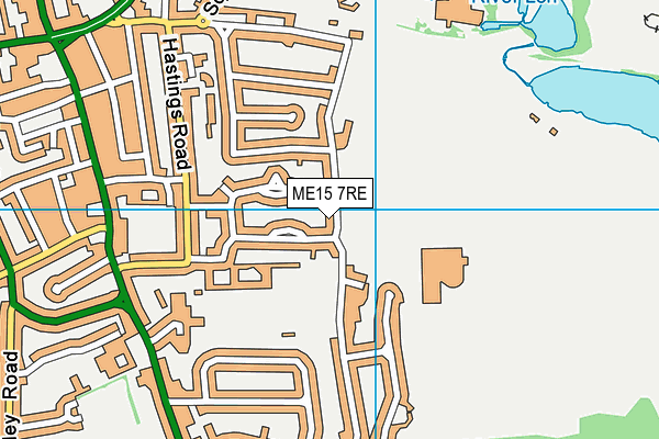 ME15 7RE map - OS VectorMap District (Ordnance Survey)