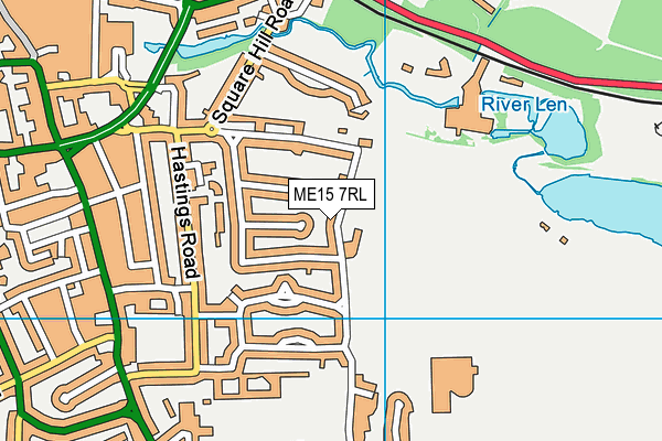 ME15 7RL map - OS VectorMap District (Ordnance Survey)