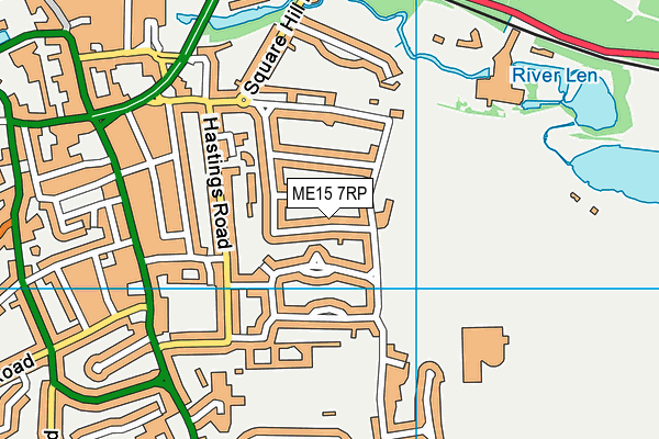 ME15 7RP map - OS VectorMap District (Ordnance Survey)