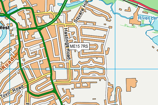 ME15 7RS map - OS VectorMap District (Ordnance Survey)