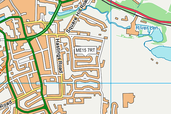 ME15 7RT map - OS VectorMap District (Ordnance Survey)