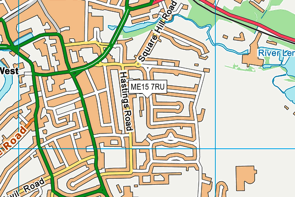 ME15 7RU map - OS VectorMap District (Ordnance Survey)