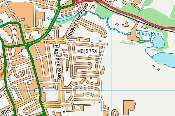 ME15 7RX map - OS VectorMap District (Ordnance Survey)
