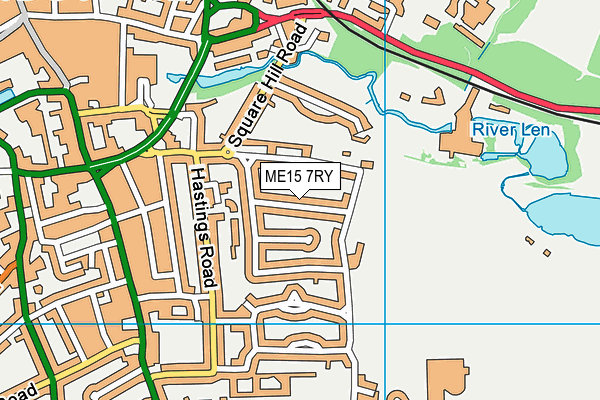 ME15 7RY map - OS VectorMap District (Ordnance Survey)