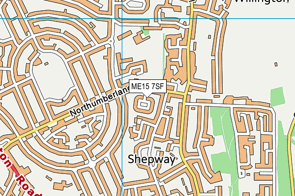 ME15 7SF map - OS VectorMap District (Ordnance Survey)