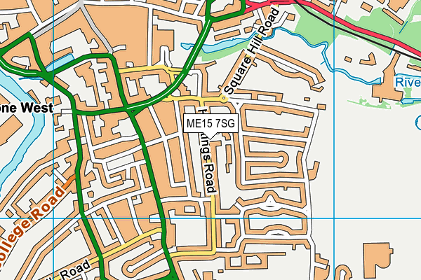 ME15 7SG map - OS VectorMap District (Ordnance Survey)