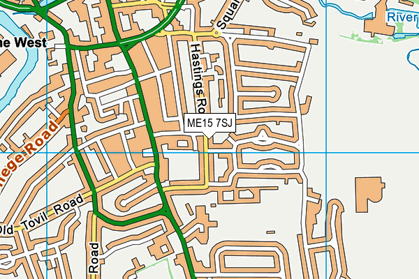 ME15 7SJ map - OS VectorMap District (Ordnance Survey)