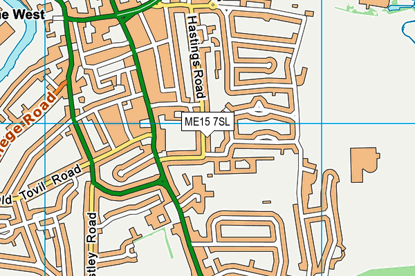 ME15 7SL map - OS VectorMap District (Ordnance Survey)