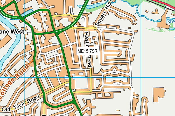 ME15 7SR map - OS VectorMap District (Ordnance Survey)
