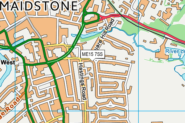 ME15 7SS map - OS VectorMap District (Ordnance Survey)