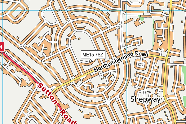 ME15 7SZ map - OS VectorMap District (Ordnance Survey)