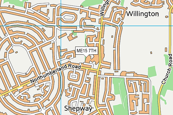 ME15 7TH map - OS VectorMap District (Ordnance Survey)