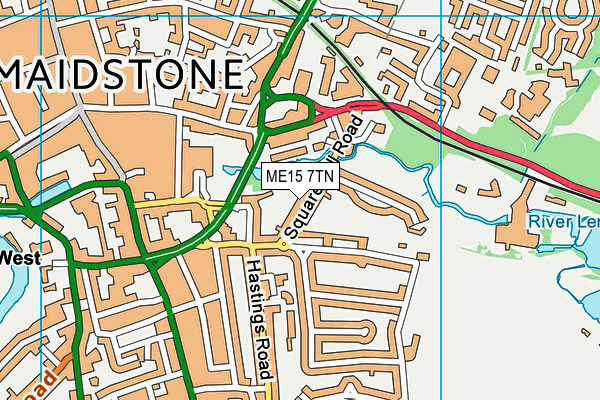ME15 7TN map - OS VectorMap District (Ordnance Survey)