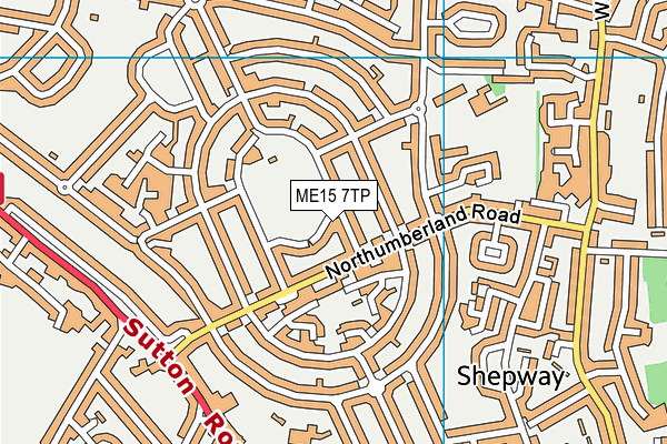 ME15 7TP map - OS VectorMap District (Ordnance Survey)