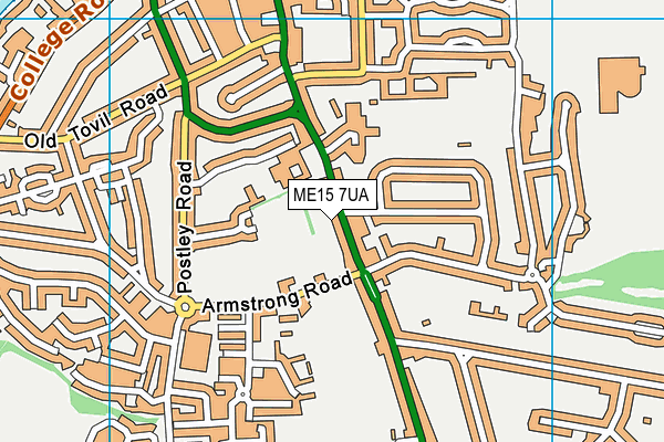 ME15 7UA map - OS VectorMap District (Ordnance Survey)