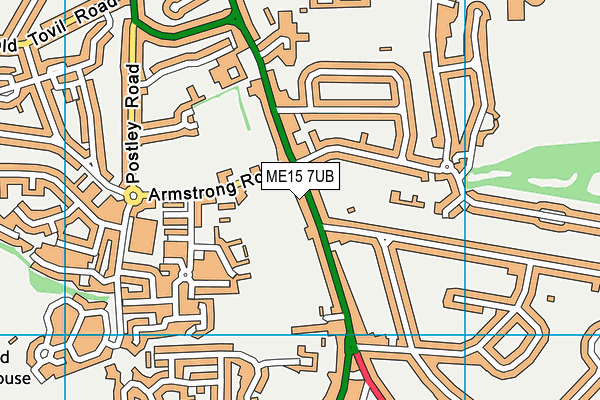 ME15 7UB map - OS VectorMap District (Ordnance Survey)