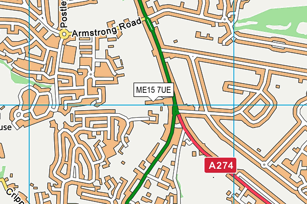 ME15 7UE map - OS VectorMap District (Ordnance Survey)