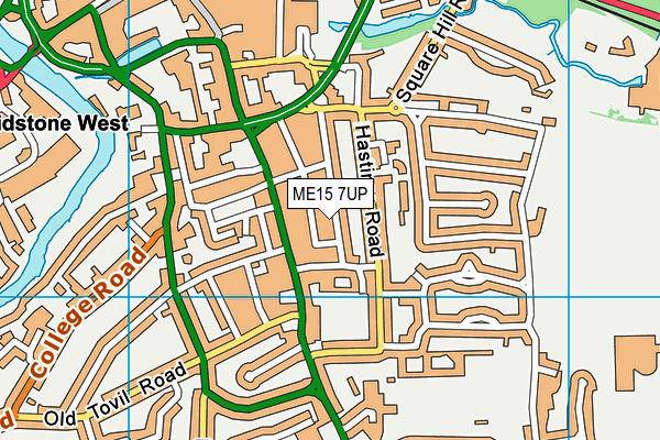 ME15 7UP map - OS VectorMap District (Ordnance Survey)