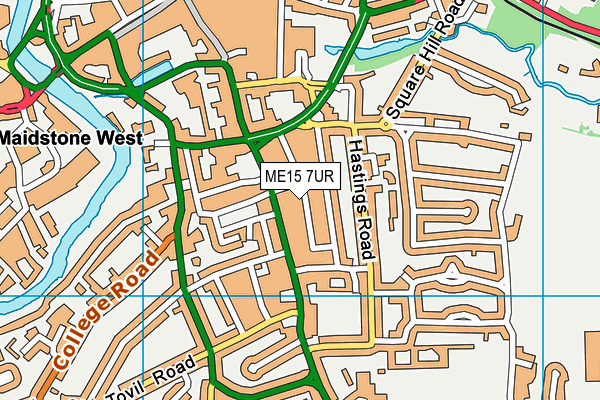 ME15 7UR map - OS VectorMap District (Ordnance Survey)