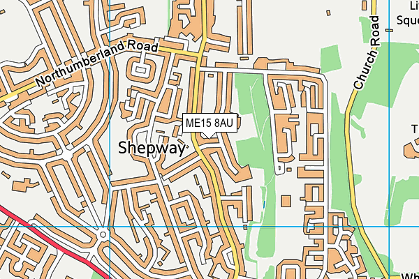 ME15 8AU map - OS VectorMap District (Ordnance Survey)