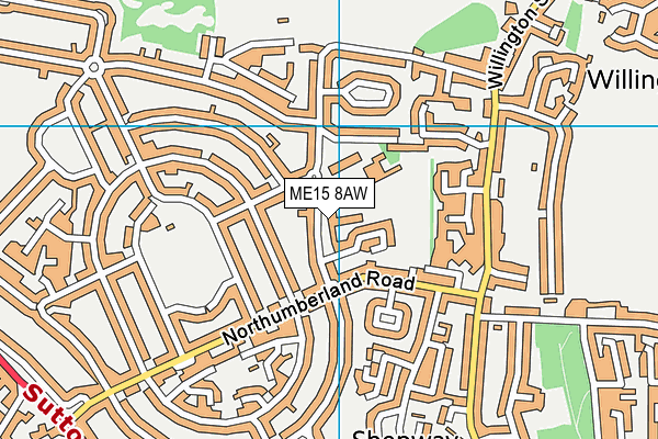 ME15 8AW map - OS VectorMap District (Ordnance Survey)