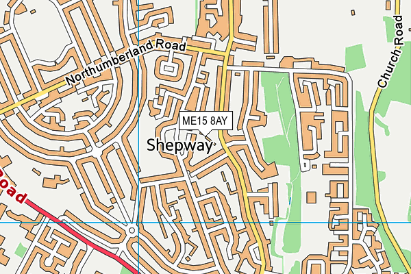 ME15 8AY map - OS VectorMap District (Ordnance Survey)
