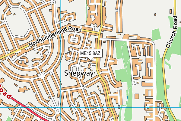 ME15 8AZ map - OS VectorMap District (Ordnance Survey)