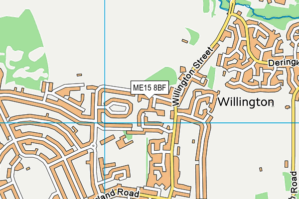 ME15 8BF map - OS VectorMap District (Ordnance Survey)