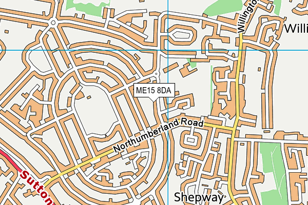 ME15 8DA map - OS VectorMap District (Ordnance Survey)