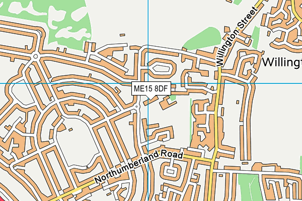 ME15 8DF map - OS VectorMap District (Ordnance Survey)