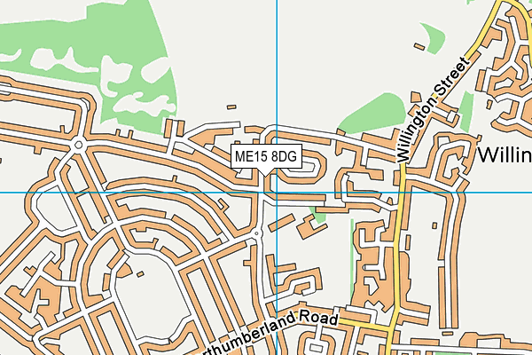 ME15 8DG map - OS VectorMap District (Ordnance Survey)