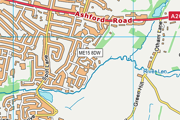 ME15 8DW map - OS VectorMap District (Ordnance Survey)