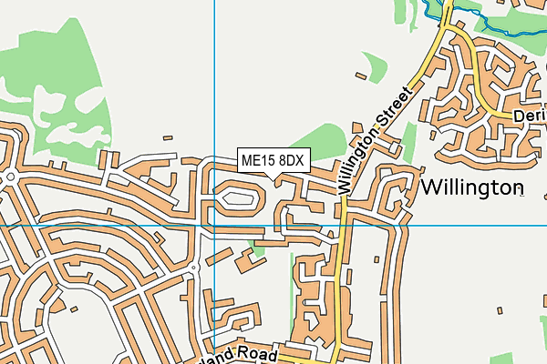 ME15 8DX map - OS VectorMap District (Ordnance Survey)