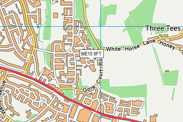 ME15 8FT map - OS VectorMap District (Ordnance Survey)