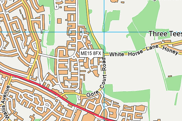ME15 8FX map - OS VectorMap District (Ordnance Survey)